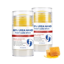 Yunmeng 60% Urea Cream with 2% Salicylic Acid Foot Balm, Portable Hand Cream, Foot Cream for Dry Cracked Heels and Feet Hand, Urea Heel Care Stick Callus Remover & Skin Softener, 1oz*2
