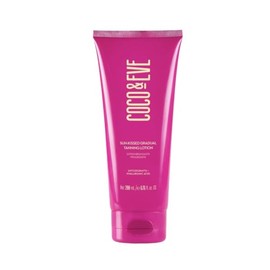 Coco & Eve Sun-kissed Gradual Tanning Lotion - Natural Sunless Moisturizing Tanner with 72H Hydration & Streak-Free, Buildable Glow. Skincare-Infused with Antioxidants and Hyaluronic Acid. (200ml)