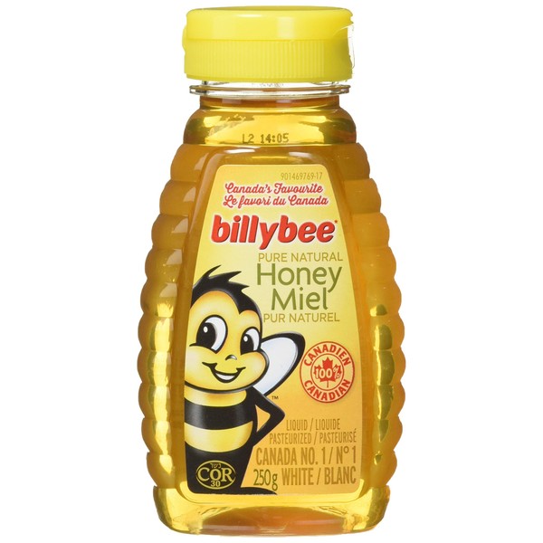 Billy Bee Honey, Pure Natural Honey, Liquid White, Squeeze, 250g