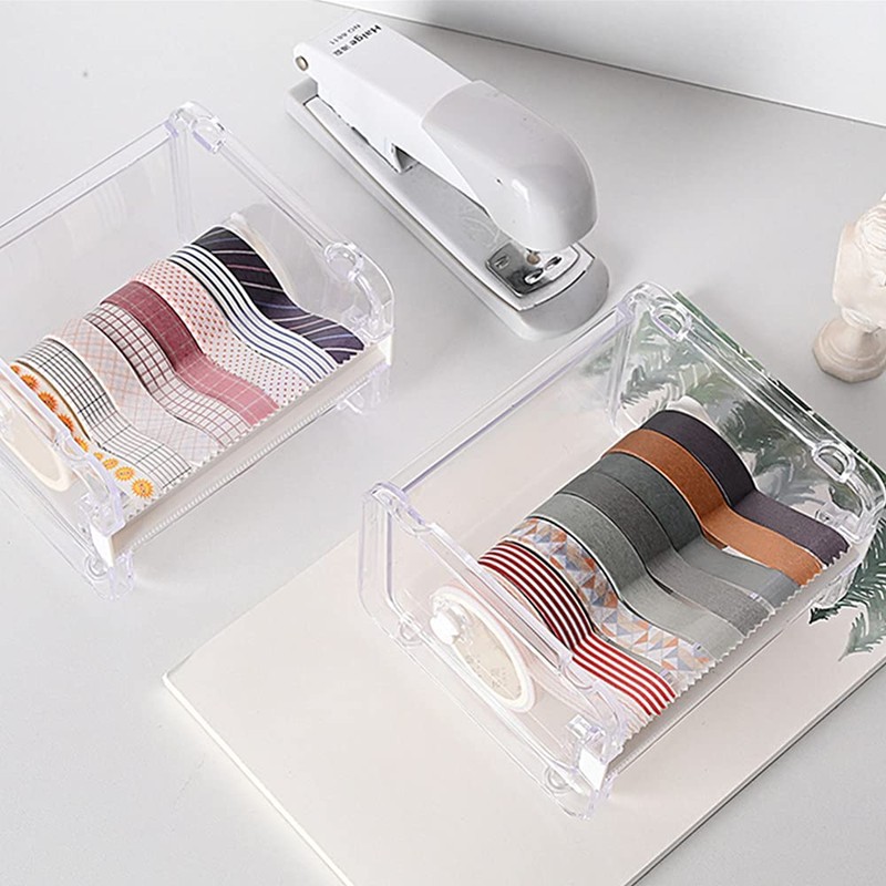 Dreamty 2 Pack Washi Tape Cutting Dispenser Roll Tape Holder