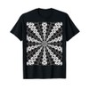 Starlight Speeding Mid-Century Pattern White On Black T-Shirt