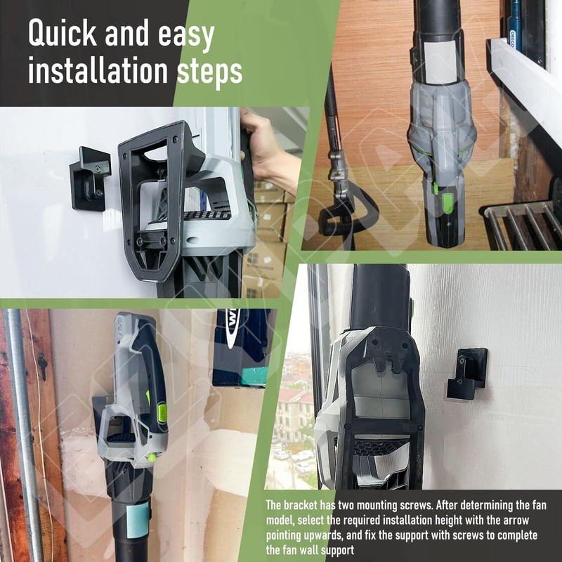 Leaf Blower Wall Mount Bracket with Battery Holders for EGO