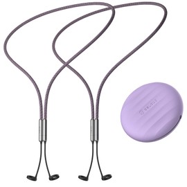 Earplug Lanyard with Magnetic Safety Cord – 2 Pack Silicone Anti-Loss Strap with Case | Tug-Resistant, Quick Access, Easy to Install | Compatible with Earplugs, Earbuds, Earphones, Violet
