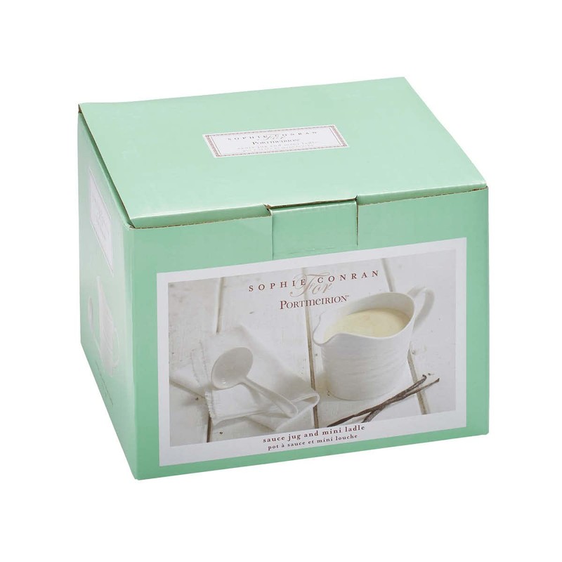 Portmeirion Sophie Conran White Sauce Jug, Fine Porcelain Serving Pitcher