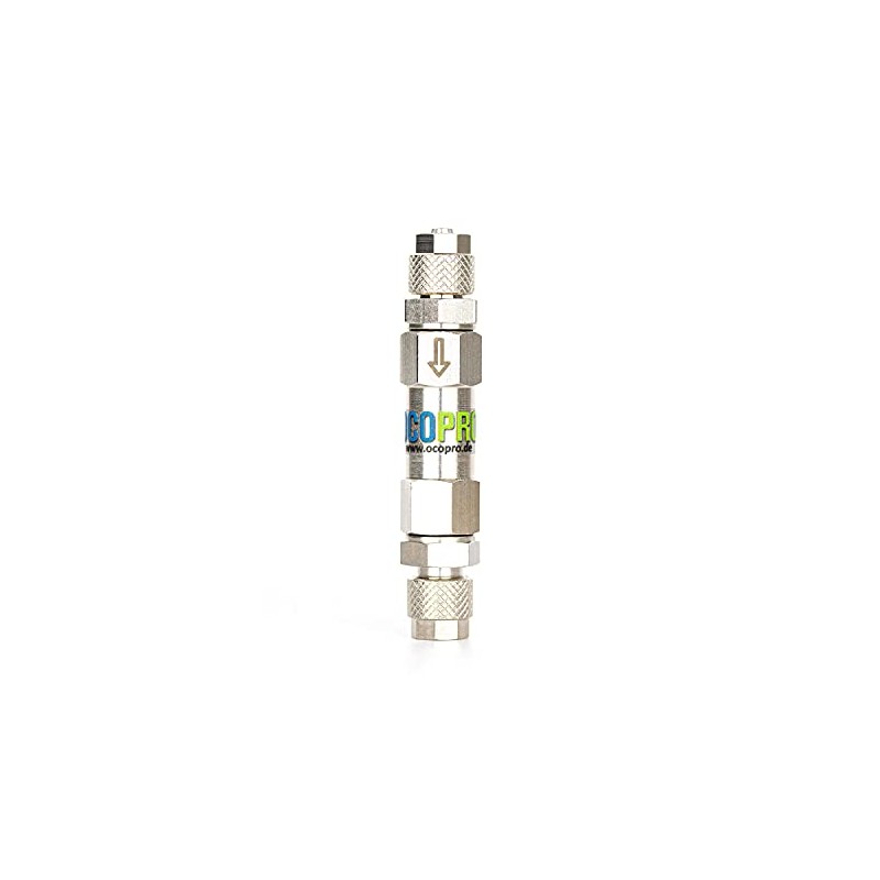 CO2 check valve for aquariums, professional metal, backflow protection