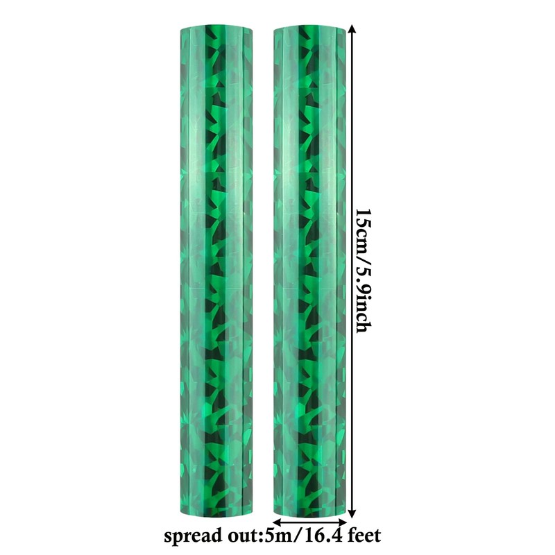 5mx15cm Transfer Sheets，196.8"5.9" Metallic Variety Pack Glimmer Hot Foil Roll