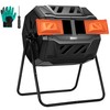 VIVOSUN Outdoor Tumbling Composter Dual Rotating Batch Compost Bin, 43