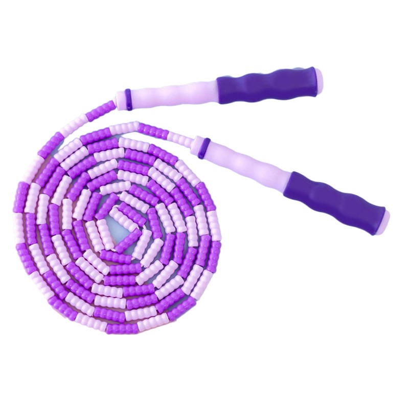 Jump Rope Comfortable Grip Adjustable Durable Lightweight Safe Beaded Skipping