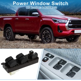 A ABSOPRO Power Window Switch No.848200K010 Front Right Driver Side Window Control Switch for Toyota Hilux Black Brown