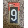 COLE 3-Inch Aluminum Reflective Mailbox Number 9 Visible 100Ft. Day