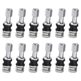 LOYELEY Inside Valve for Wheels, 12 Pieces, Clamp-in Valve, Universal Tire Valve, For Inside Use, Diameter 0.5 inch (14 mm) Diameter, Total Length 1.8 inches (45 mm), Metal Tubeless Valve, Air Valve,