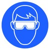 STROBO Protective Glasses Sticker Eye Protection Prohibition Sign Mandatory Sign