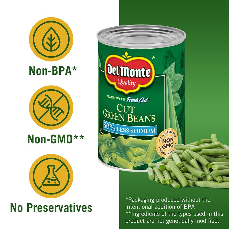 Del Monte Cut Green Beans - 12/14.5 oz. cans