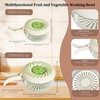 2 Pcs Multi Purpose Drain Basket with Lid, Collapsible Handle