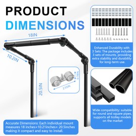 MiHeeHome 3rd Gen Wagon Push Handle - Adjustable for Round Metal Frames ONLY (NOT Square/Rectangle) - Fits Sekey Wagons & Folding Wagons (Excludes Sliding Lock Systems)