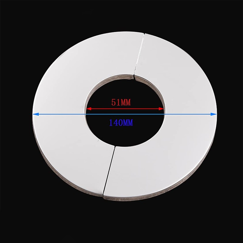5PCS Wall Split Flange,Stainless Steel Round Escutcheon Plate for 51mm/35mm/24mm