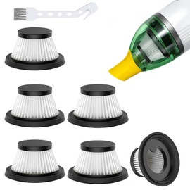 6 Pack Vacuum Filter Replacement Compatible with Compact Cordless Vacuum Cleaner as Seen on TV, Washable and Reusable Vac Replacement Parts