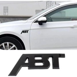 GEFIRE ABT emblem metal sticker car sticker tuning ABT 3D car emblem black chrome-plated car sticker emblem suitable for vehicle body decoration badge decoration car accessories
