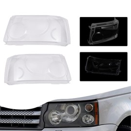 RibasuBB 1 Pair Left Right Car Front Headlight Headlamp Lens Cover PC Shell Compatible with Land Rover Range Rover Sport 2006-2009 Pair Headlight Headlamp Lens Covers