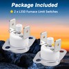 RUHUALIFE 2 PCS Furnace Limit Switches Flame Rollout Switches Limit