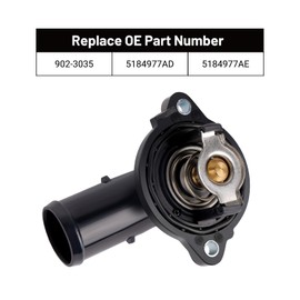 EVIL ENERGY Thermostat Housing Assembly, 902-3035 Engine Coolant Thermostat Compatible with 2011-2023 Chrysler 300 Dodge Challenger Charger 3.6L, 5184977AD, 5184977AE