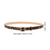 PACKOVE Belt with Leopard Print Leather Belt with Animal Pattern