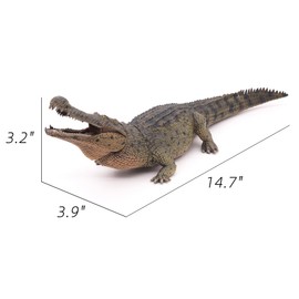 RRTCLO Wild Life Realistic Crocodile Figurine with Movable Jaw – Detailed 14" Crocodile Toy Figure, for Education and Fun Play, for Boys and Girls, Gift for Kids Ages 3+