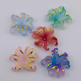 Unique style acrylic 5Pk Mix color for Beadable Pens - Perfect for Office Stationery:_Frosted Flower