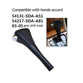 YOKOOHITECH Gear Shift Knob, Automatic Shift Knob Compatible with Honda Accord 2003-2005 Gear Shift Lever Handles Replaces 54131-SDA-A51 54131-SDA-A81 54130-SDA-A84ZB
