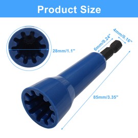 Bonsicoky 2 PCS Wire Twisting Tool - Wire Nut and Twister Tool with 1/4 In Chuck - Blue