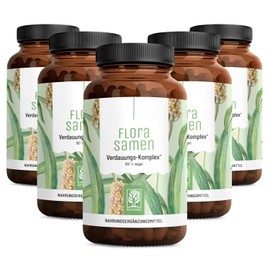 NATURTREU® Psyllium Husk Capsules High Dose - 2000 mg Psyllium Husk Powder per Daily Dose - Psyllium Seeds Digestive Complex with Calcium, Fennel & Licorice Root - 600 Capsules Vegan