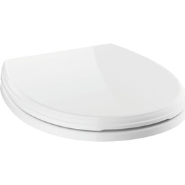 DELTA Faucet 800901-WH Wycliffe Round Front Standard Close Toilet Seat with Non-slip Seat Bumpers, White