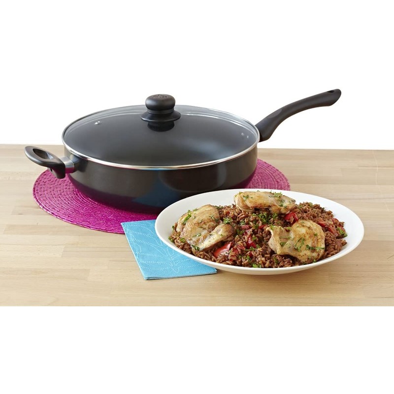 IMUSA USA Jumbo Cooker with Lid, 11-Inch, Black