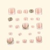Press on Toenails French Tip Fake Toe Nails Short Square