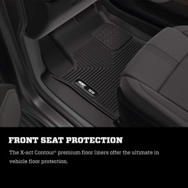 Husky Liners 53821 Fits 2014-19 Toyota Tundra CrewMax/Double Cab X-act Contour 2nd Seat Floor Mat, Black