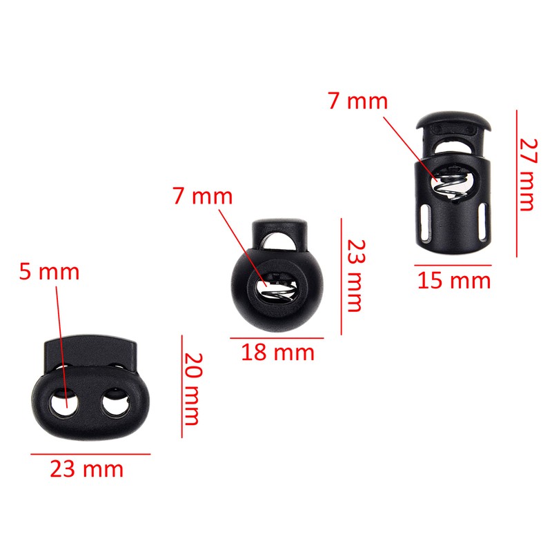 Kare & Kind 30 Pcs Plastic Cord Locks & Elastic