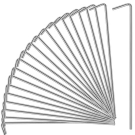 Oligei 23 Pack Tent Stakes, Stakes for Outdoor Decorations, Tent Stakes Heavy Duty, Metal Stakes, Tent Garden Stakes for Gardening & Canopies, Outdoor Christmas Decorations