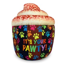 YipNPlay Pupcakes – Plush Toys for Dogs in a Variety of Fun Cupcake Designs and Styles Made from Soft Materials, Including Corduroy, with Built-in Squeaker and Embroidering for Playtime and Comfort
