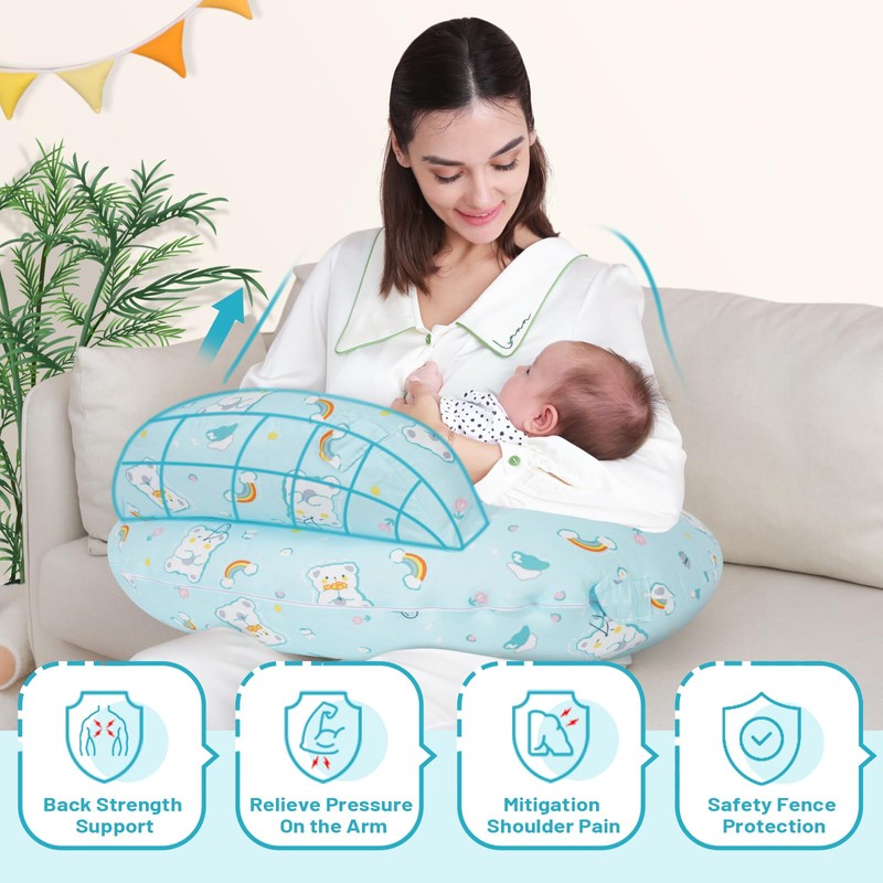 Nursing Pillow, Plus Size Ergonomic Design, Breastfeeding Pillows Support for