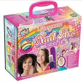 Bookoli - Gorgeous Nail Art Tin Activity case - Crafts Kits for Kids - Nail Art - Gifts for Girls