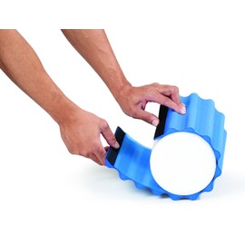 THERABAND Foam Roller Wrap, Fits Around Standard 6" Diameter Foam Rollers, Ridged Texture to Better Roll Out Muscles, Helps with Injury Prevention and Recovery, Blue, Extra Firm, Advanced