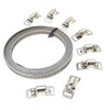 Toolzone 8Pc Stainless Steel Hose Clamp Clip Kit