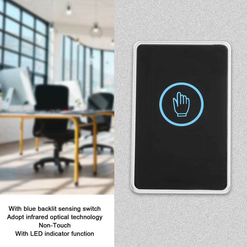 Door Exit Button LED Infrared Access Control Backlit Switch ABS