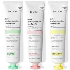 Boka- “Pasta Dental Libre de FluoruroNano Hidroxiapatita, Remineralizante y BlanqueamientoDentista Recomendado para