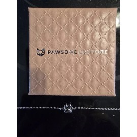 PAWSOME COUTURE PAWPRINT ADJUSTABLE 7 INCH bracelet women silver