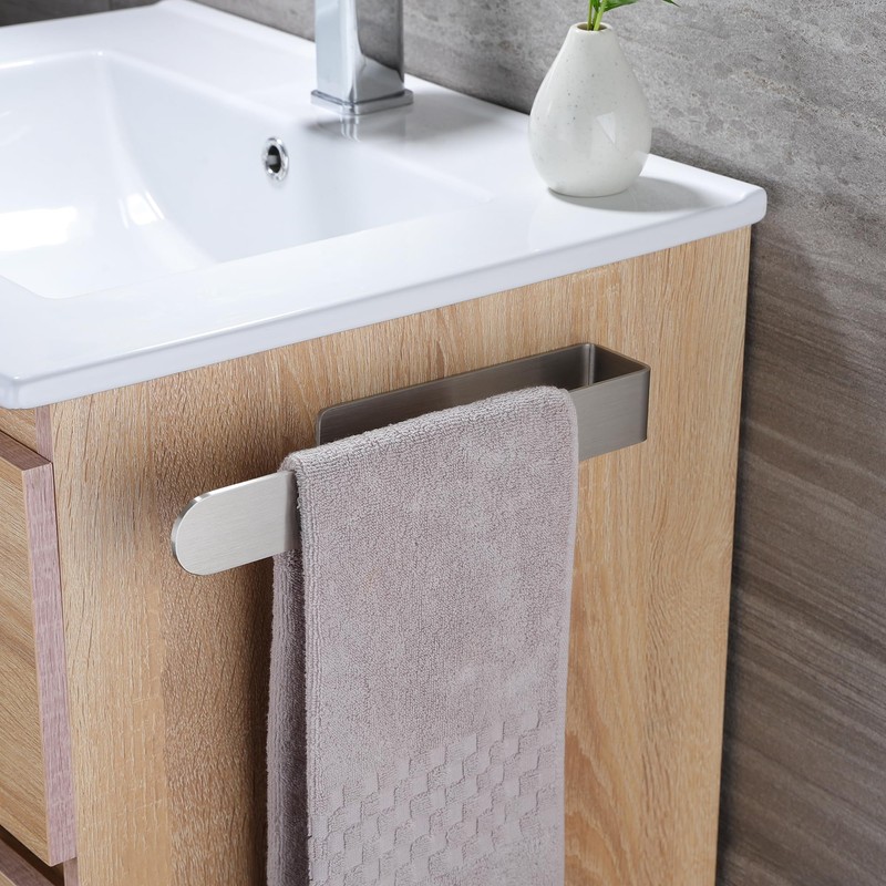 RUICER Towel Rail No Drilling 30 cm Stainless Steel Towel