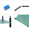 QWORK® 46 Stück Leiterplattenset, Doppelseitige Prototyp-Leiterplatten, PCB Board Kit mit