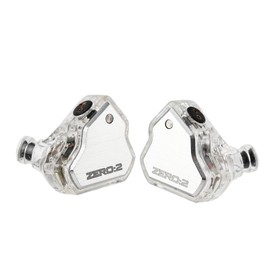 HIFIXAUDIO 7Hz x Crinacle Zero:2 in Ear Monitor, Updated 10mm Dynamic Driver IEM Earphones, HiFi Wired Earbuds, with OFC IEM Cable for Gaming & Music Audiophiles (No Mic 3.5mm, Silver)