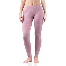 MERIWOOL Womens 100% Merino Wool Base Layer Thermal Pants Pink Heather