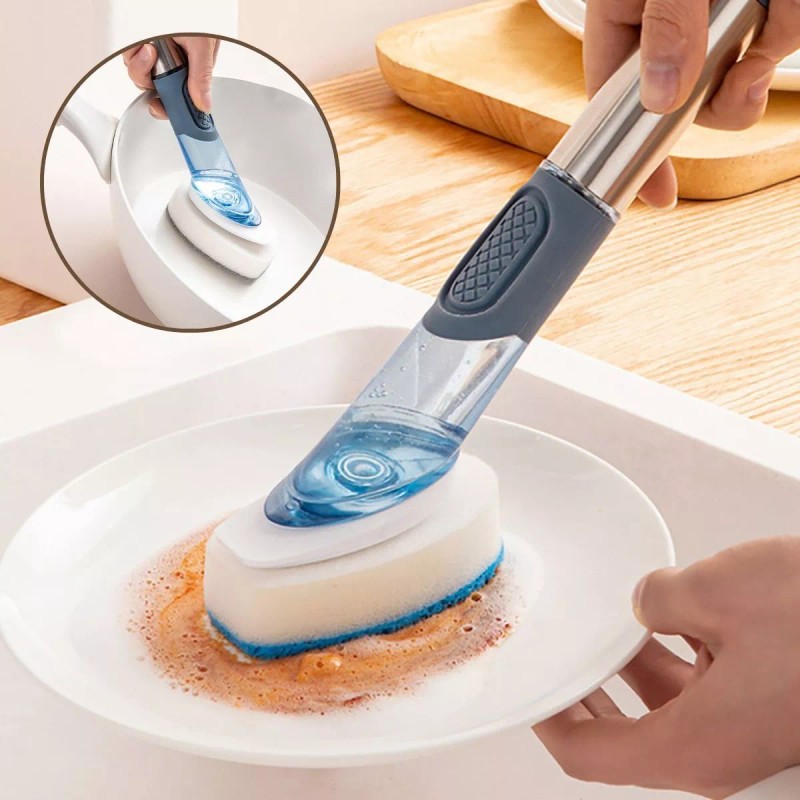 Veraly Set Cepillo Base Soporte 4 Puntas Limpieza Profunda Hogar